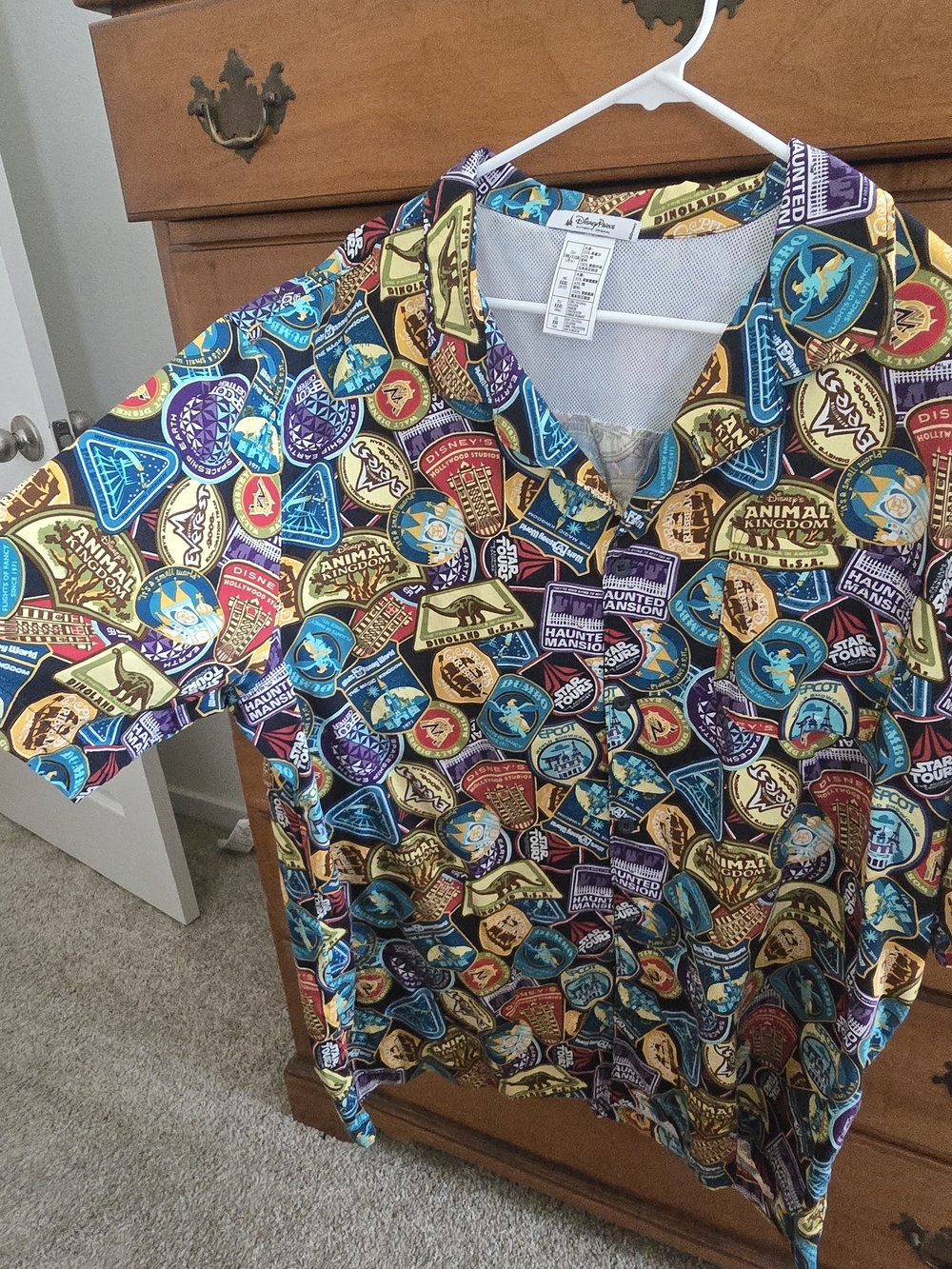 Disney Multicolor Patch Badge Short-Sleeve Shirt